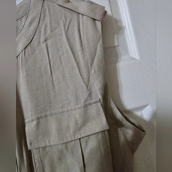 Simply Vera Wang Wide Cropped Leg Utility Jumpsuit in Khaki, Belted, XXL, EUC! - Picture 10 of 13